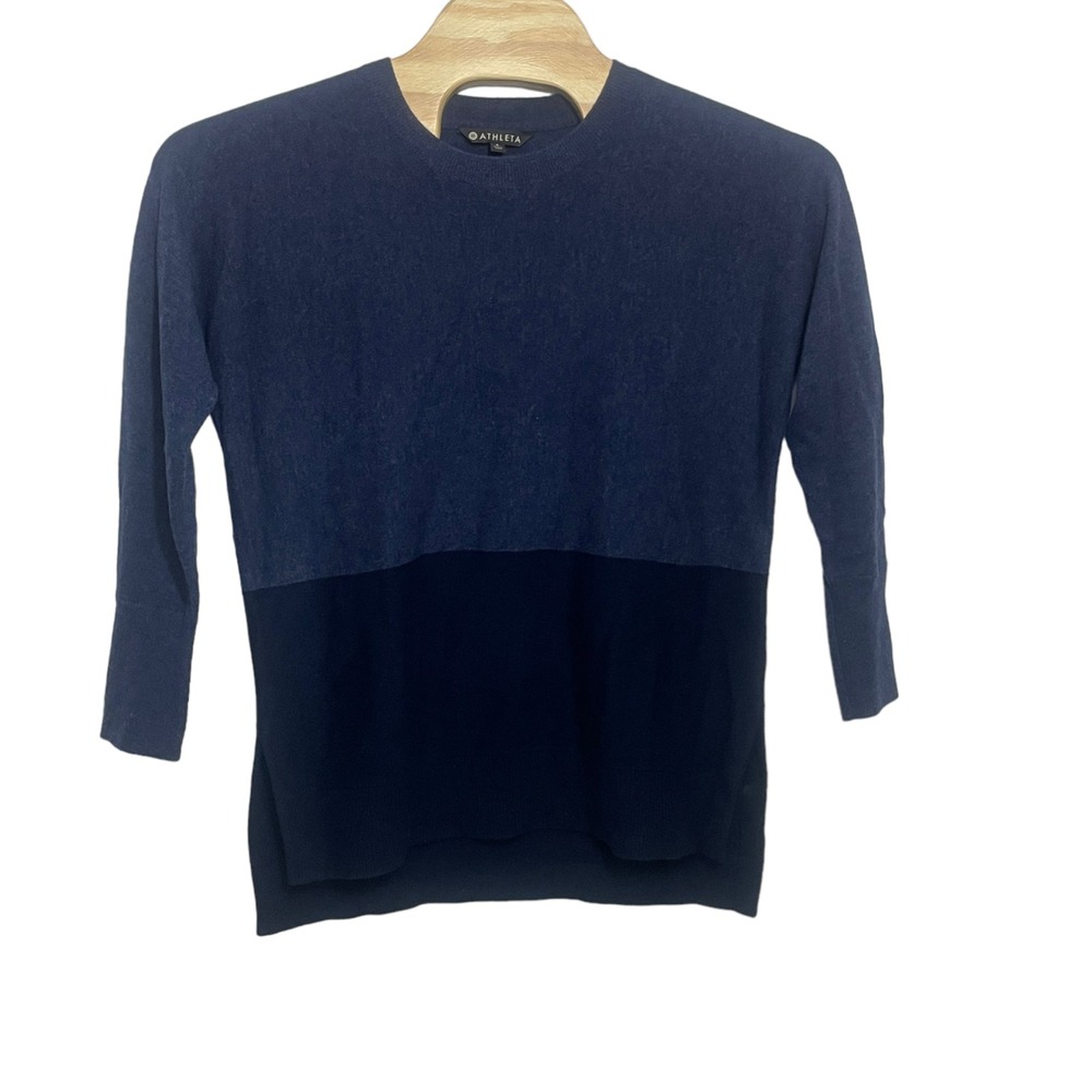 Athleta‎ Small Wool Cashmere Blue Long Sleeve Sweater